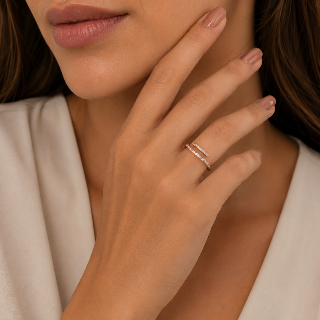 Adjustable Zirconia Ring