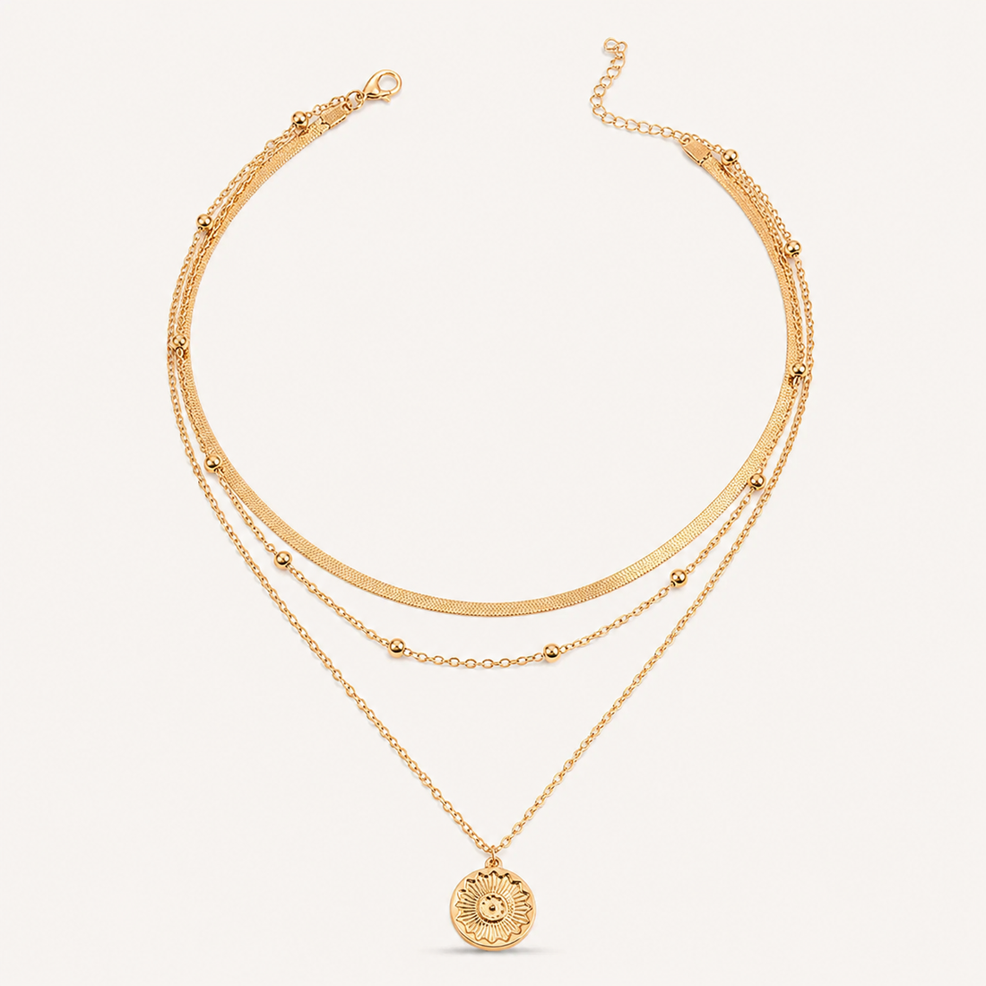925 Silver Triple-Layer Necklace