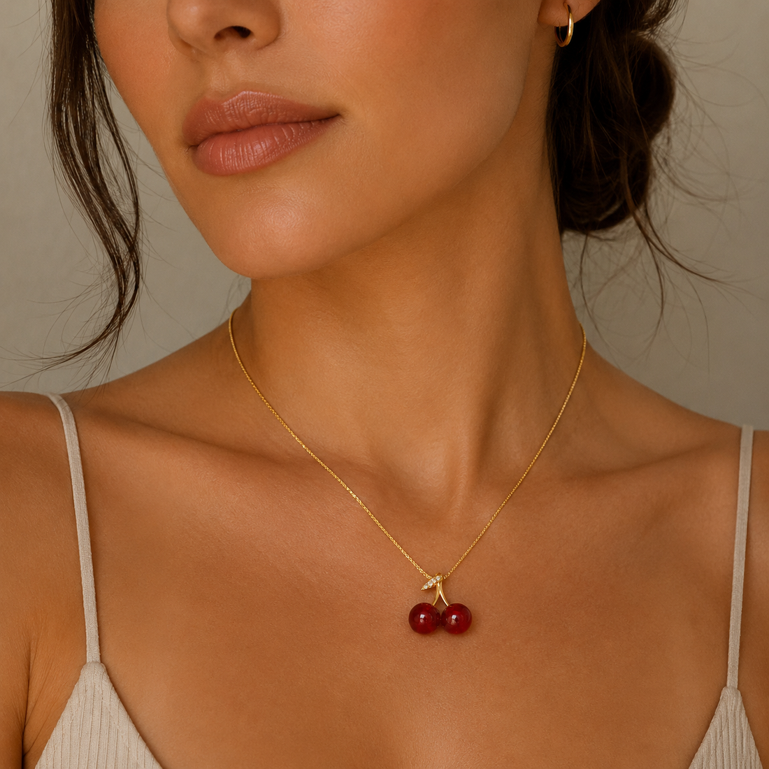 Cherry Pendant Necklace