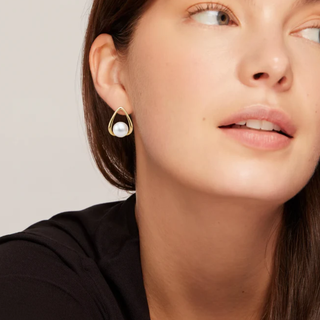 Pearl Hoop Earrings